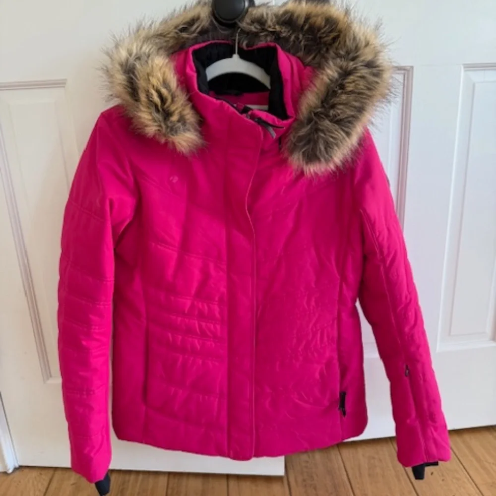 Obermeyer Pink Fuchsia Tuscany II Ski Jacket with fur - Picture 2 of 4